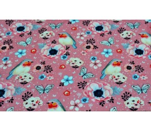 Baumwolle Rotkehlchen rosa